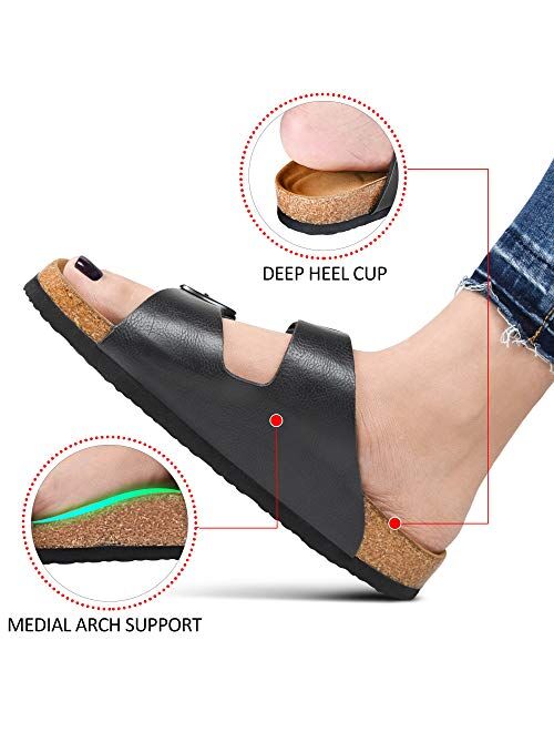 Aerothotic Women’s Arch Support Cork Footbed Slide Sandals