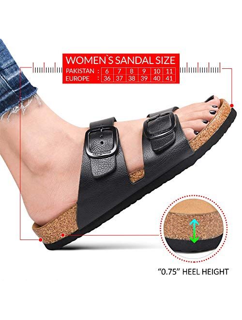 Aerothotic Women’s Arch Support Cork Footbed Slide Sandals