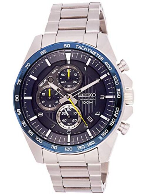 SEIKO Chronograph Motor Sports 100m Blue Dial Watch SSB321P1
