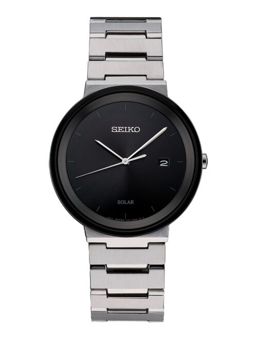 Seiko Men's Dress Japanese-Quartz Watch with Stainless-Steel Strap, Silver, 20 (Model: SNE479)