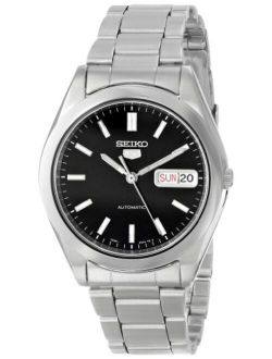 Men's SNX997 "Seiko 5" Black Dial Stainless Steel Automatic Watch