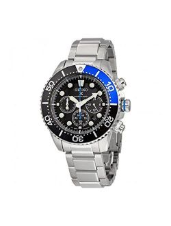 Men's Silvertone Solar Chronograph Diver Watch