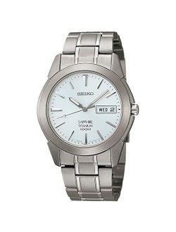 Men's Quartz Watch with Titanium Strap, Silver, 20 (Model: SGG727P1)