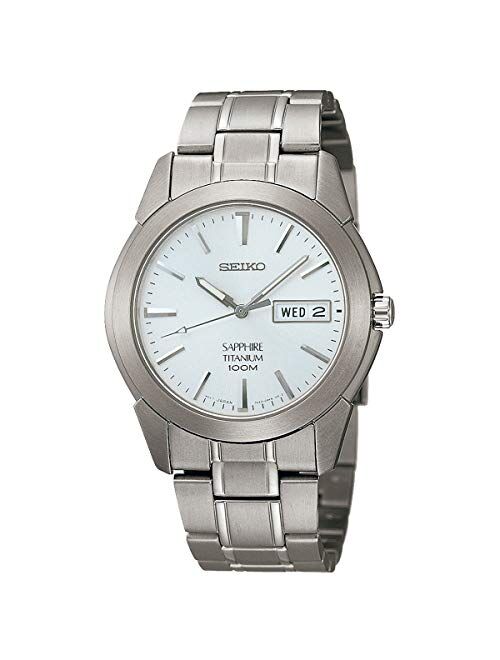 Seiko Men's Quartz Watch with Titanium Strap, Silver, 20 (Model: SGG727P1)