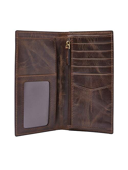 Fossil Men's Neel or Derrick Leather Executive Checkbook Wallet