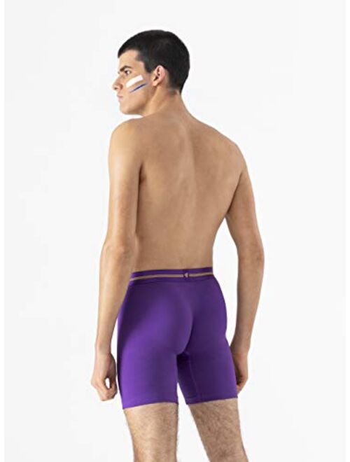 Separatec Men's Dual Pouch Underwear Quick Dry 8" Active Performance Boxer Briefs 2 Pack