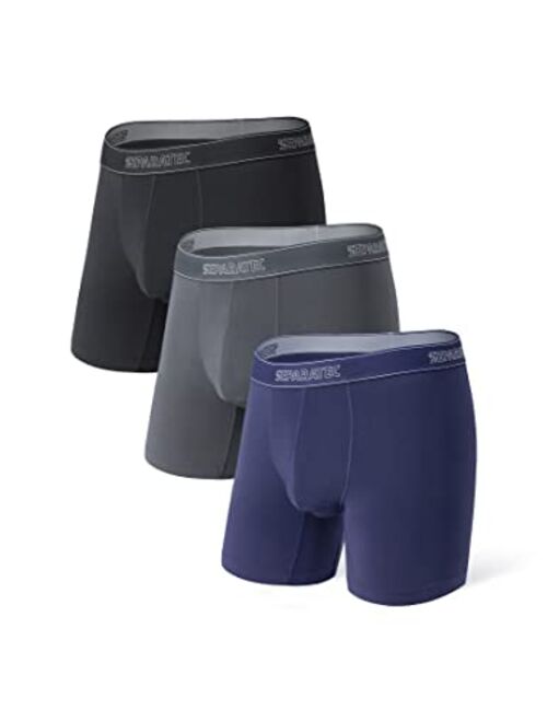 Separatec Men’s Dual Pouch Underwear Ultra Soft Micro Modal Trunks 3 Pack