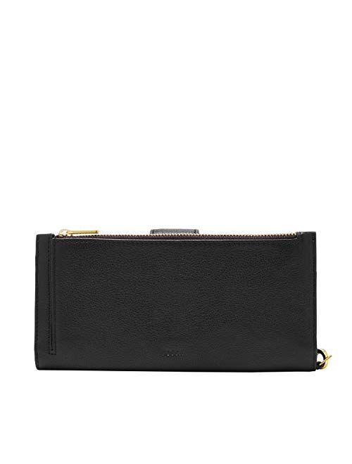 Fossil Women's Willa Leather Slim Tab Bifold Wallet Wristlet With Removable Card Case