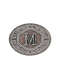 Montana Silversmiths Men's Initial"M" Two-Tone Attitude Belt Buckle - A518m