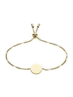 Women's Plated Stainless Steel Engravable Personalized Gift Bracelet