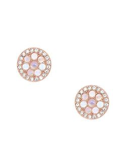 Women's Stainless Steel Rose Gold-Tone Stud Earrings