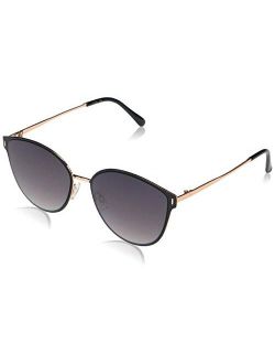 Women's J5866 Enamel Rim Cat-Eye Sunglasses with 100% UV Protection, 57 mm
