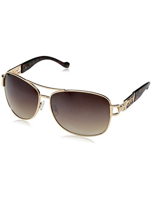 Jessica Simpson Women's J5713 Metal Aviator Sunglasses with 100% UV Protection, 67 mm