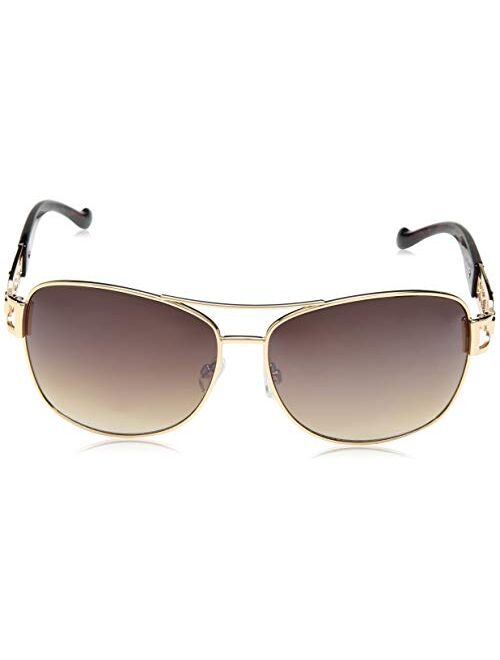 Jessica Simpson Women's J5713 Metal Aviator Sunglasses with 100% UV Protection, 67 mm