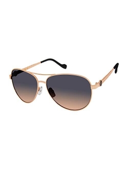 J5702 Stylish Metal UV Protective Aviator Sunglasses. Glam Gifts for Women, 59 mm