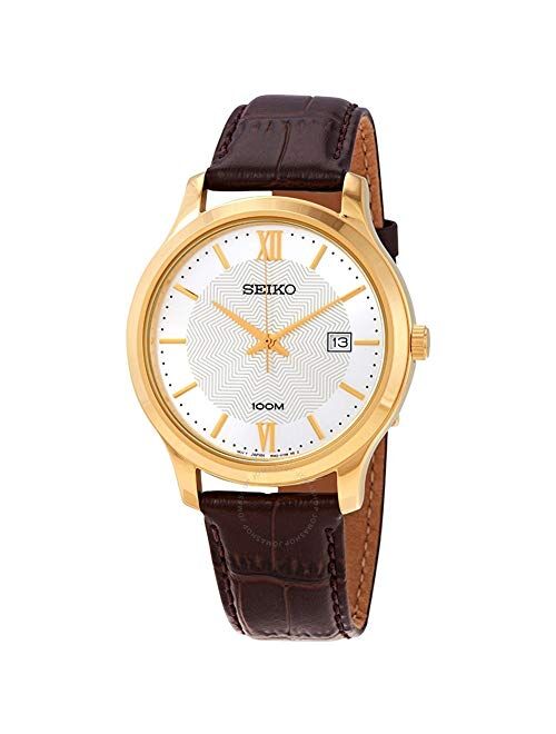 Seiko Neo Classic Quartz White Patterned Dial Men's Watch SUR298P1