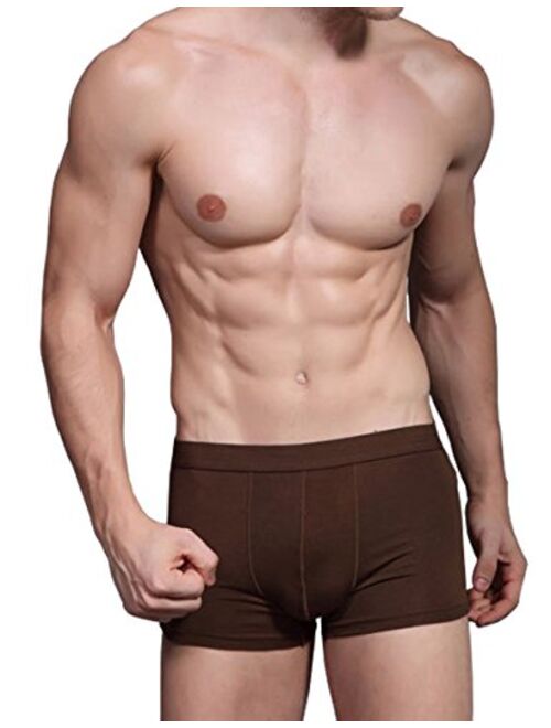 Hoerev Men Bamboo Fibre Shorts Trunks Underwear Pack of 4