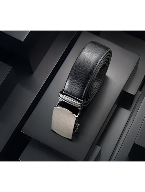 Marino Avenue Mio Marino Classic Ratchet Belt - Premium Leather - 1.38 Wide - Adjustable Buckle