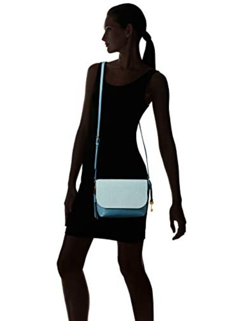 Fossil Women's Maya Leather Small Flap Crossbody Purse Handbag