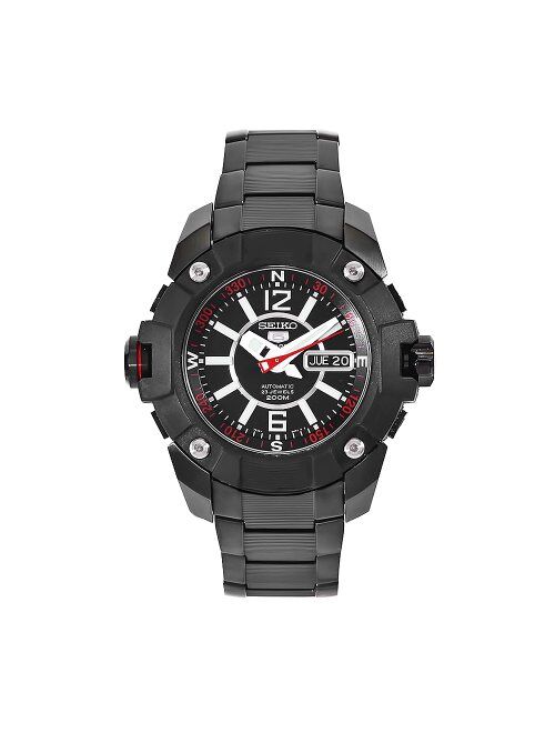 Seiko Men's SKZ267 Seiko 5 Stainless Steel Black Dial Watch