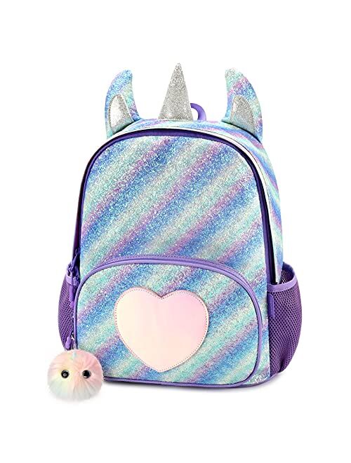 Buy Mibasies Kids Unicorn Backpack for Girls Rainbow School Bag (Dark ...