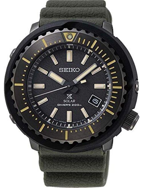 SEIKO Prospex Street Sports Solar Diver's 200M Military Green Silicone Band Watch SNE543P1