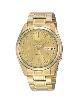 Men's Seiko 5 Automatic Gold-Tone Steel and Dial