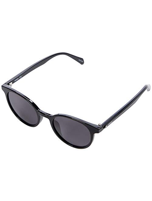 Fossil Black Plastic Frame Non-POolarized Round Sunglasses