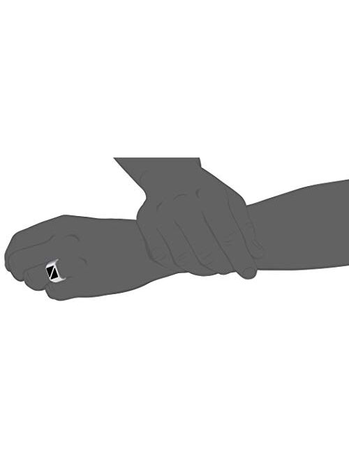 Fossil Dive Black Agate Signet Ring