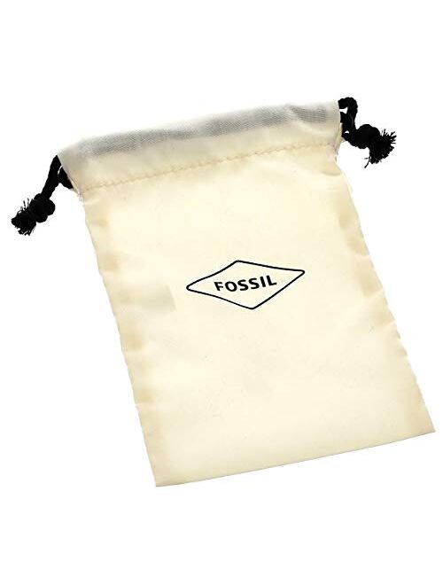 Fossil Dive Black Agate Signet Ring