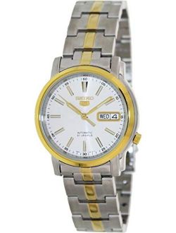 5 #SNKL84 Men's Two Tone Stainless Steel White Dial Automatic Watch by Seiko Watches