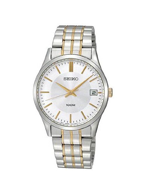 Seiko Two-Tone Silver Dial Mens Watch SGEF03
