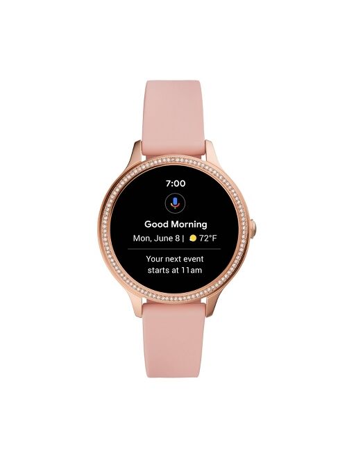 Fossil Women Gen 5E FTW6066 Smartwatch 42mm - Rose Gold-tone With Blush Silicone