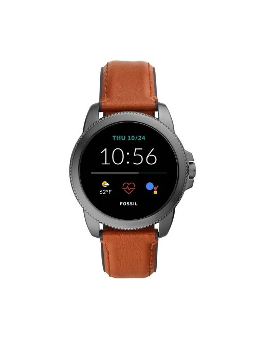 Fossil Gen 5E Smartwatch 44mm - Smoke with Brown Leather