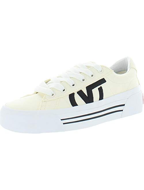 Vans Sid Ni Canvas Low Top Platform Athletic Fashion Sneakers White Size