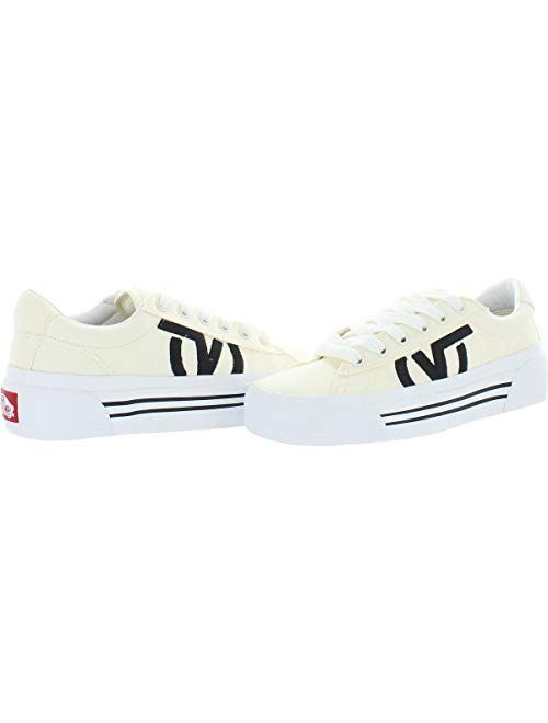 Vans Sid Ni Canvas Low Top Platform Athletic Fashion Sneakers White Size