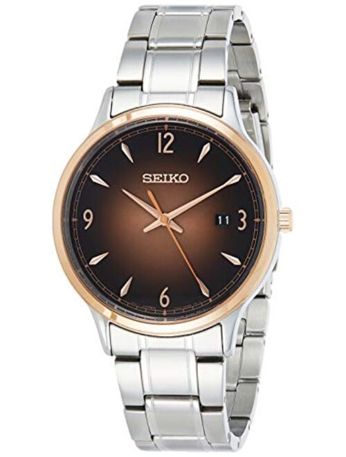 Seiko Essentials Quartz Brown Dial Stainless Steel Men's Watch SGEH90