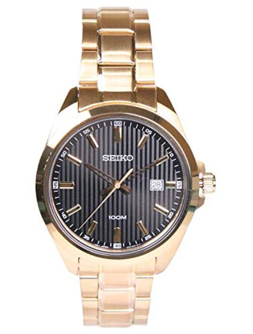 SEIKO Men's SUR282P1 Stainless Steel Watch with Gold Stainless Steel Band