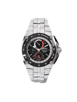 Men's SPC047 Sportura Stainless Steel Black Chronograph Dial Watch