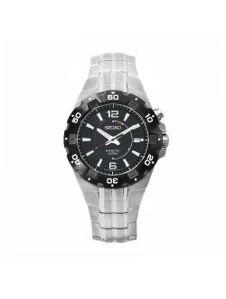Men's SKA445P1 Stainless-Steel Analog with Black Dial Watch