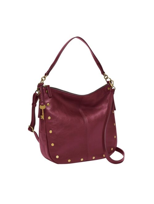 Fossil Leather Adjustable With Crossbody Strap Hobo Bag