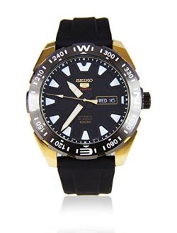 Automatic SRP750 5 Sports Black Dial With Luminous Markers Rubber Band Mens Watch by Seiko Watches
