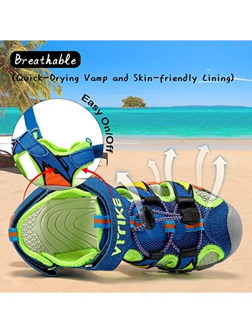 Boys Sandals Kids Sports Sandals Outdoor Sandals Hiking Athletic Closed-Toe Beach Sandals Girls Summer Pool shoes Water shoes Quick-Drying for Toddler Little Kid Big Kid