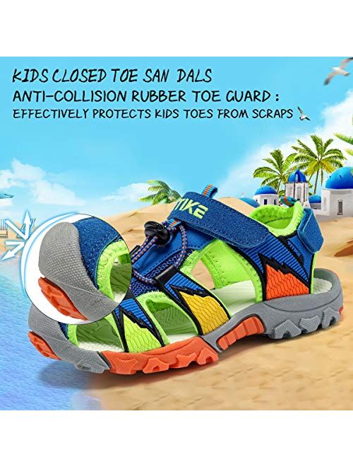 Boys Sandals Kids Sports Sandals Outdoor Sandals Hiking Athletic Closed-Toe Beach Sandals Girls Summer Pool shoes Water shoes Quick-Drying for Toddler Little Kid Big Kid