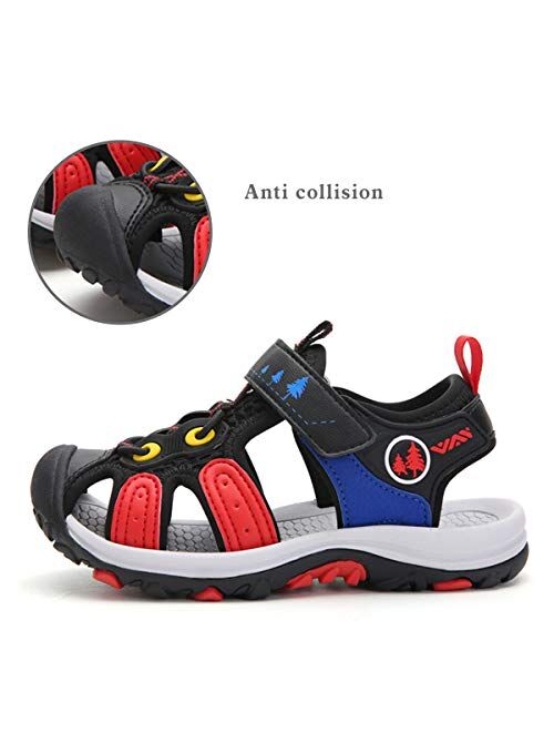 Boys Sandals Girls Sport Closed-Toe Kids Outdoor Hiking Beach Shoes Summer Breathable Lightweight