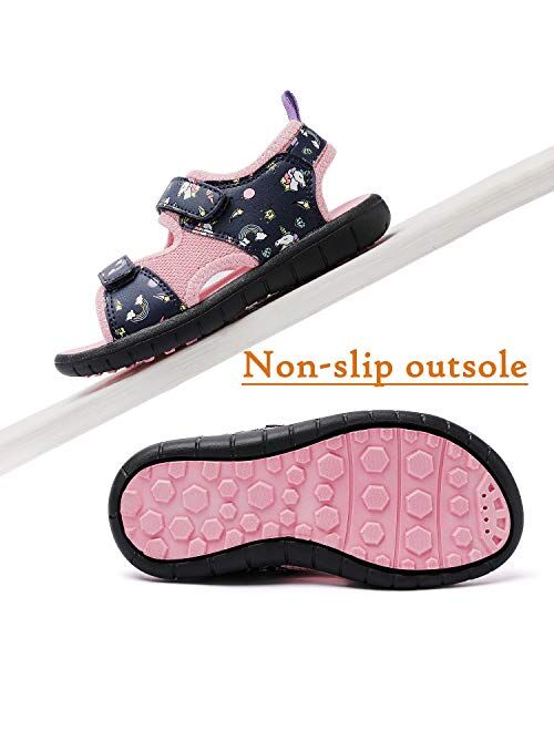 Ataiwee Toddlers Girls Sport Sandals, Athletic Open Toe Outdoor Summer Walking Water Shoes (Toddler/Little Kid).