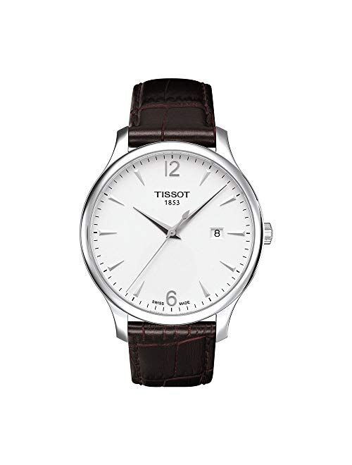 Tissot mens Tissot Tradition stainless-steel Dress Watch Brown T0636101603700