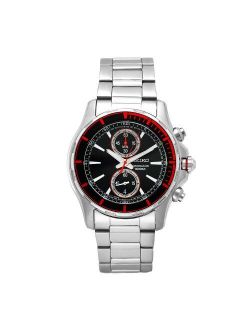 Men's SNN247 Sports Stainless-Steel Black Chronograph Dial Watch