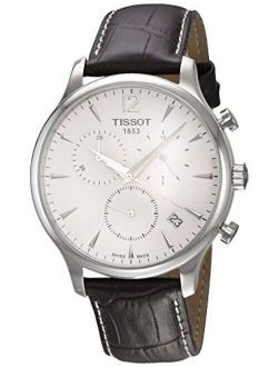 mens Tissot Tradition stainless-steel Dress Watch Brown T0636171603700