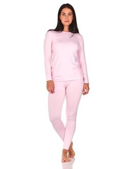 Thermajane Women's Ultra Soft Thermal Underwear Long Johns Set with Fleece Lined